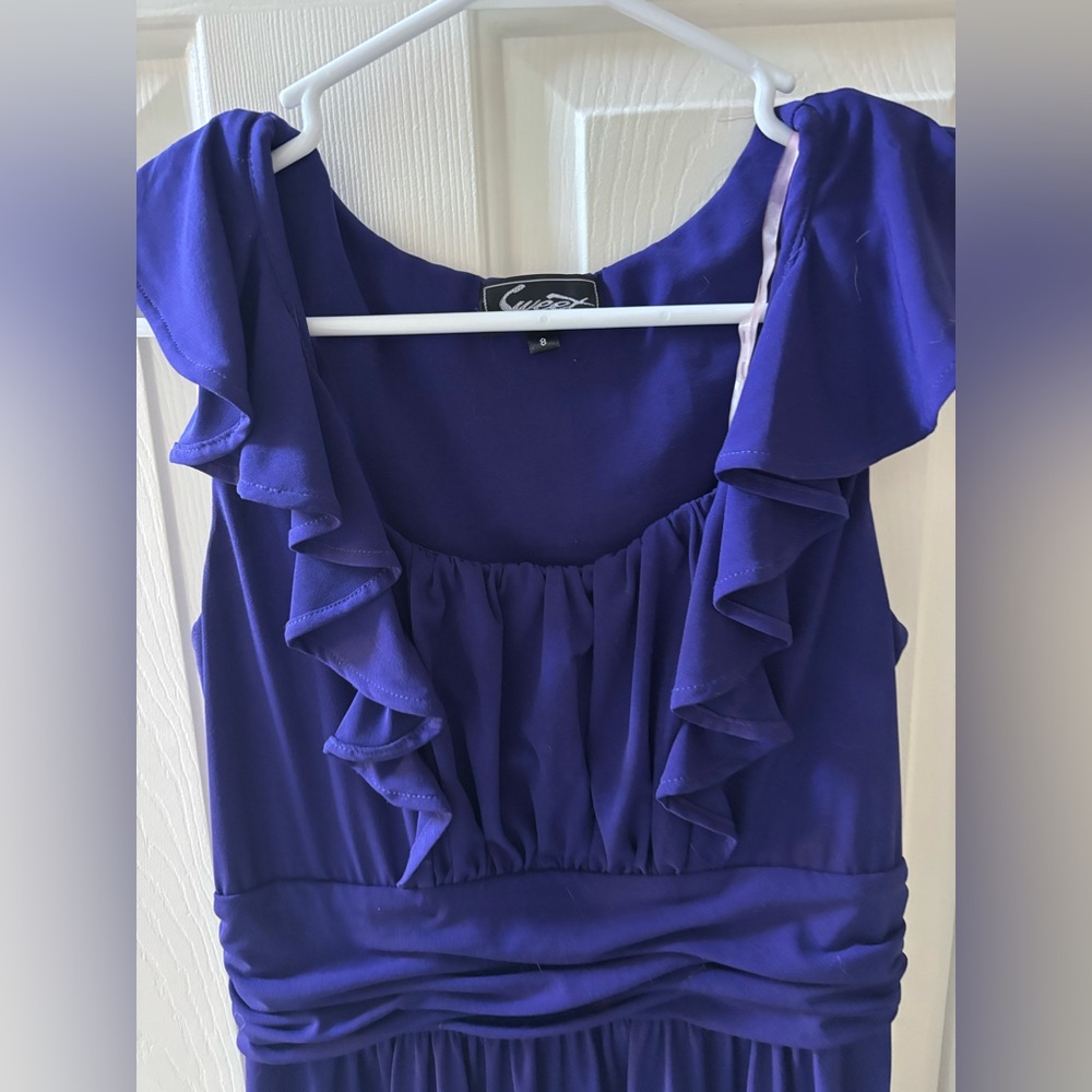 Sweet Ruffle Purple Dress - Picture 2 of 6